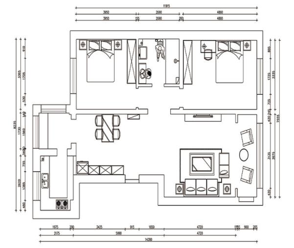 青岛70平米两室一厅装修好看舒适的小户型装修案例