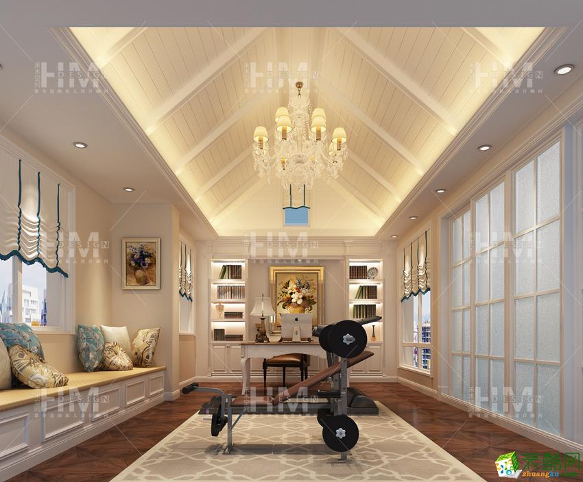 欧式风格400平米别墅住宅装修案例效果图--禾木空间装饰