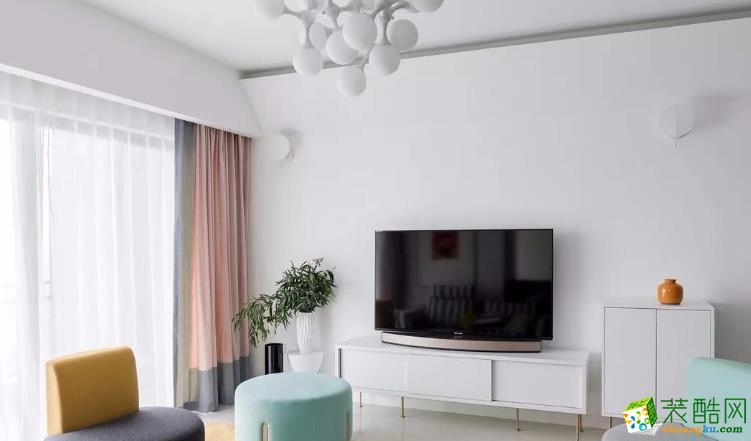 乐山艺创装饰-88平米两居室简约风格装修案例