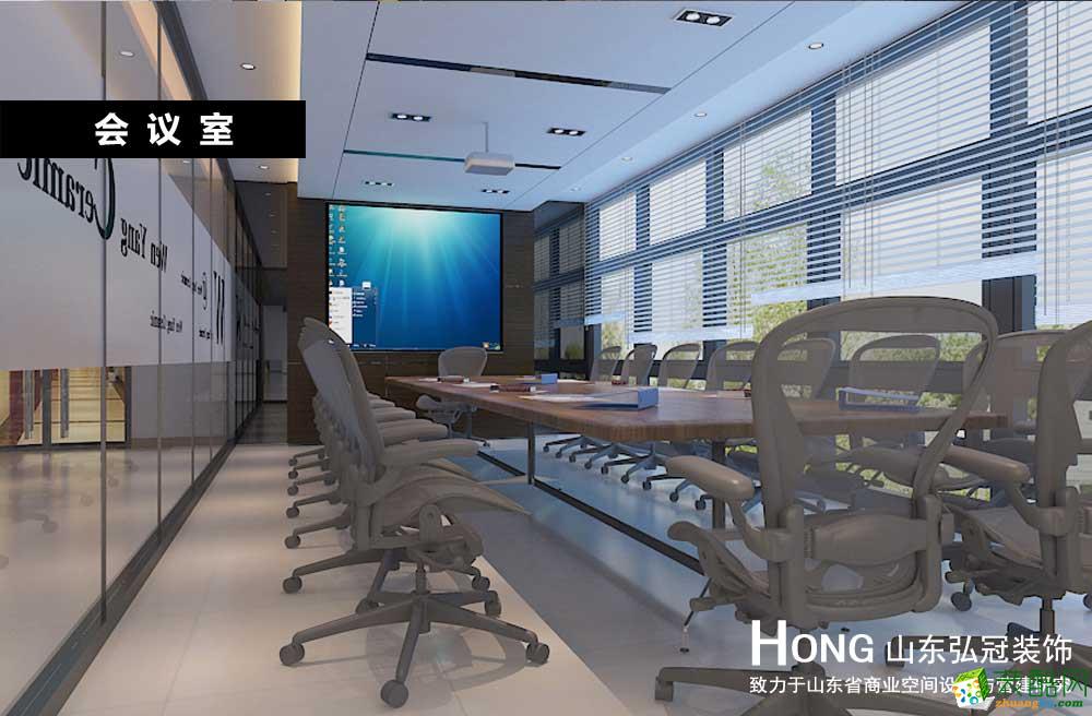 淄博工装办公空间办公室写字楼中式专业装修装饰设计施工公司