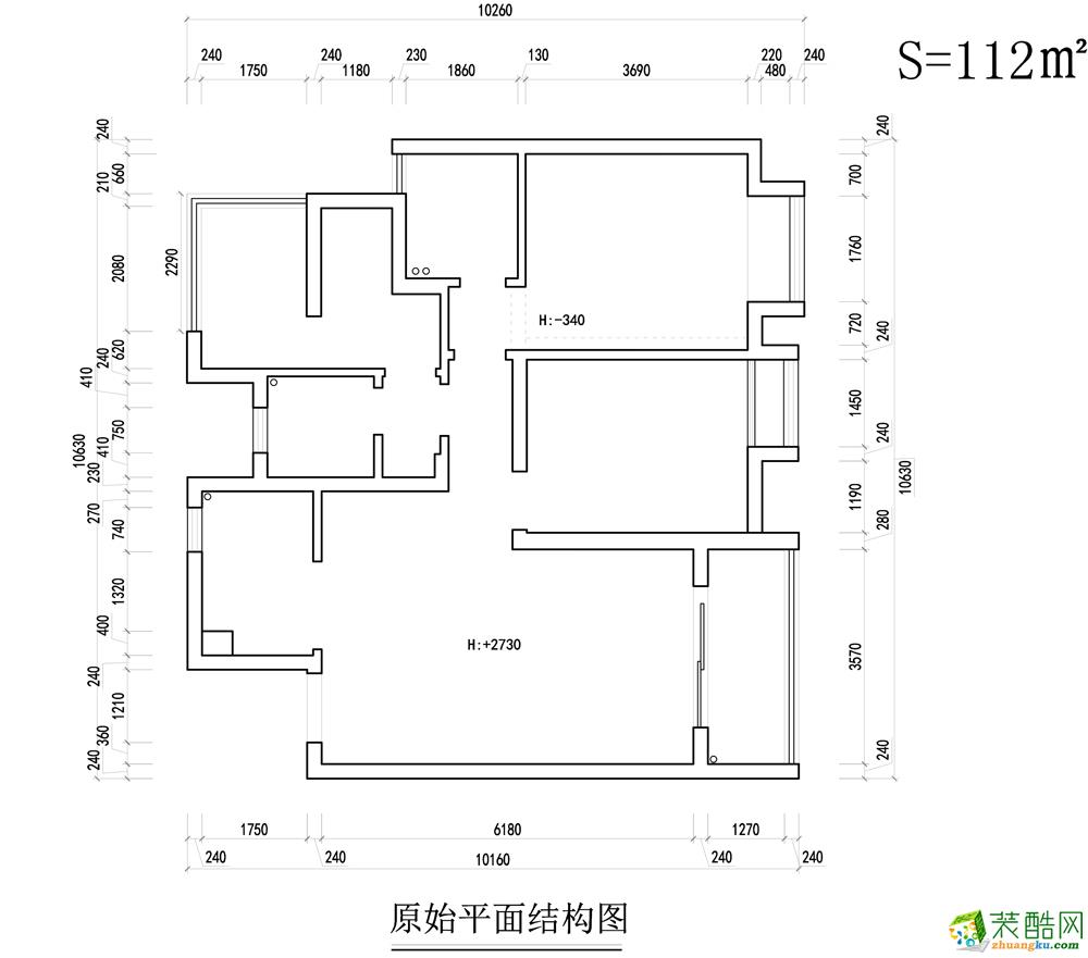泰州锦华装饰-美式112平三居室装修案例效果图