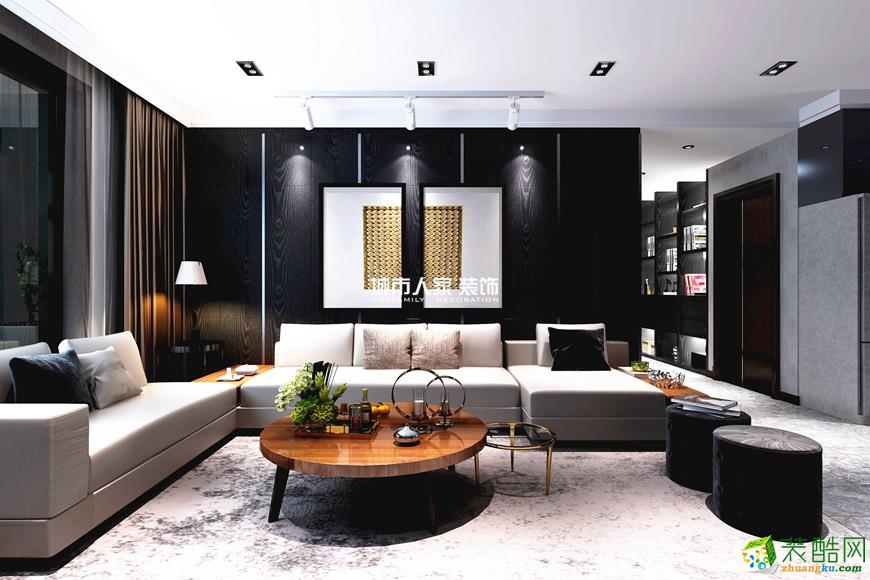 世纪锦绣135平米现代风格三居室装修案例效果图