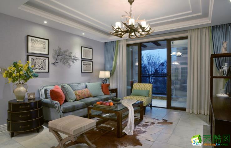 蓝房装饰|四居室135平美式风格装修效果图