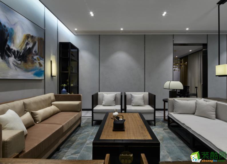 六安志轩装饰-95平米3室新中式风格装修效果图