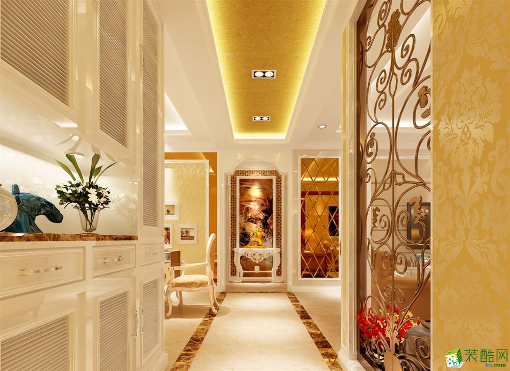 上海145平米欧式风格四居室装修效果图片