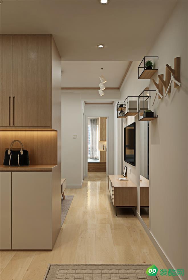 43平日式原木风格装修设计案例效果图 日式风格 一室一厅一卫