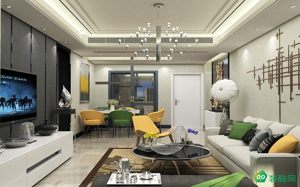 佛山100平米現代風格兩室兩廳裝修效果圖-三禾裝飾