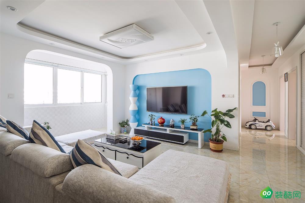 青岛82平米地中海风格两居室装修案例图片