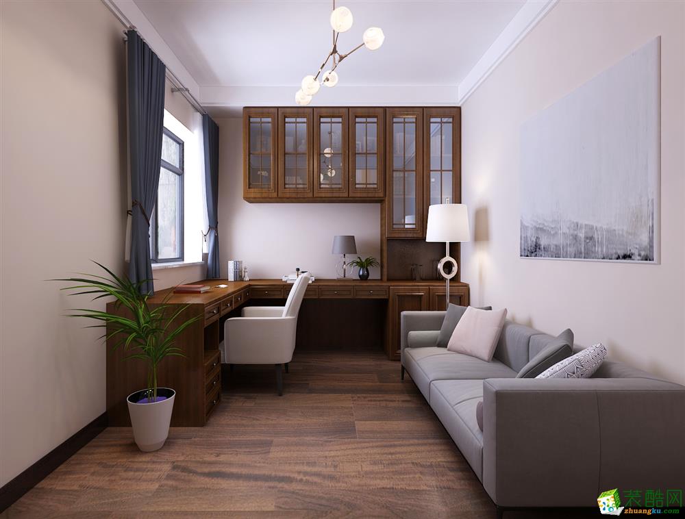 160平现代简约实木地板——鼎秀家园案例