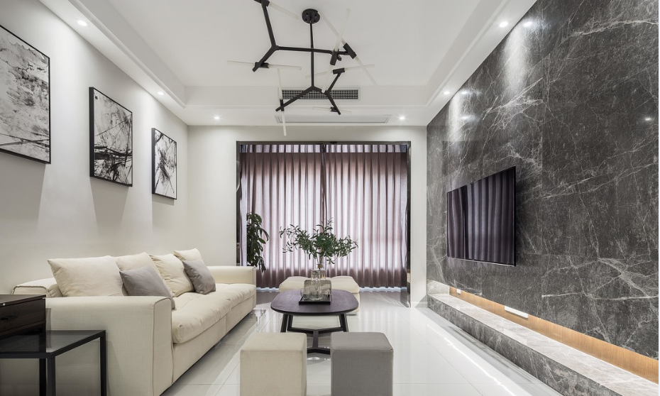 南京现代简约90平三居室装修案例