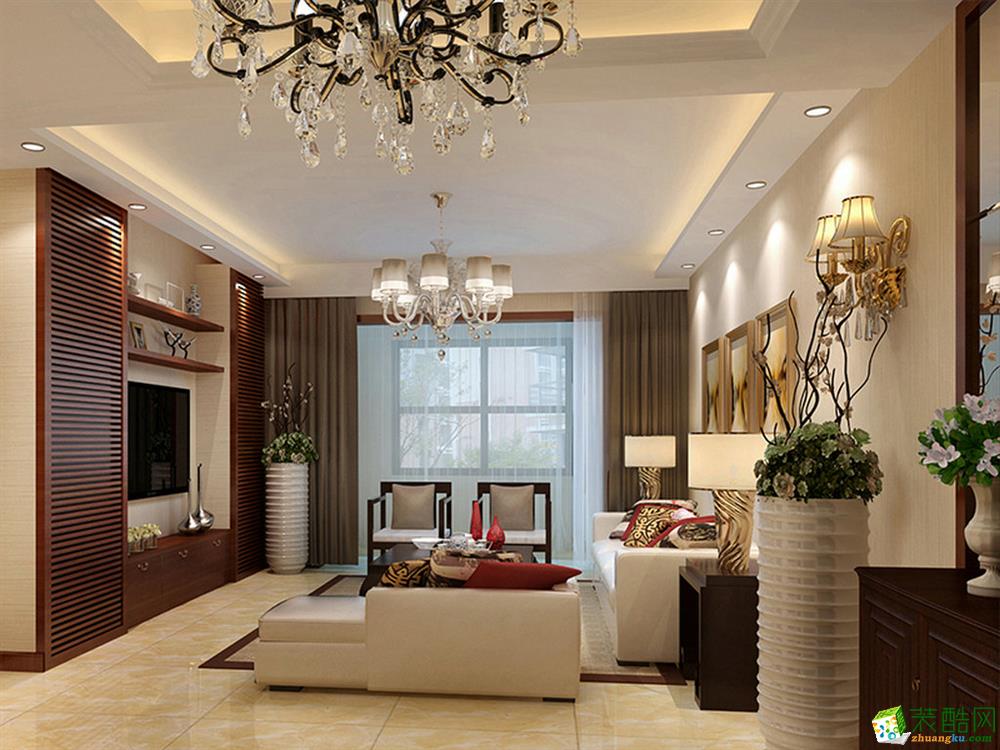 新中式风格140平米四室两厅装修案例效果图--品匠装饰