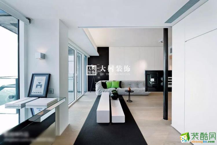 新中式风格96平米三室一厅装修实景案例图--大树装饰