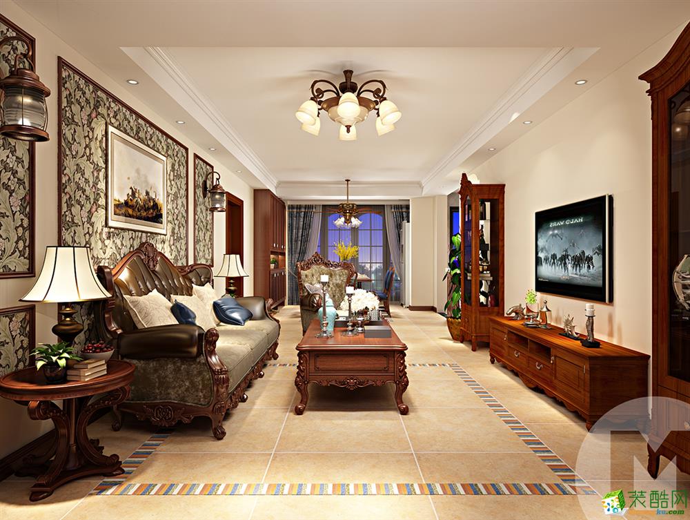 桂林四室两厅装修―麓湖国际132�O美式风格设计效果图