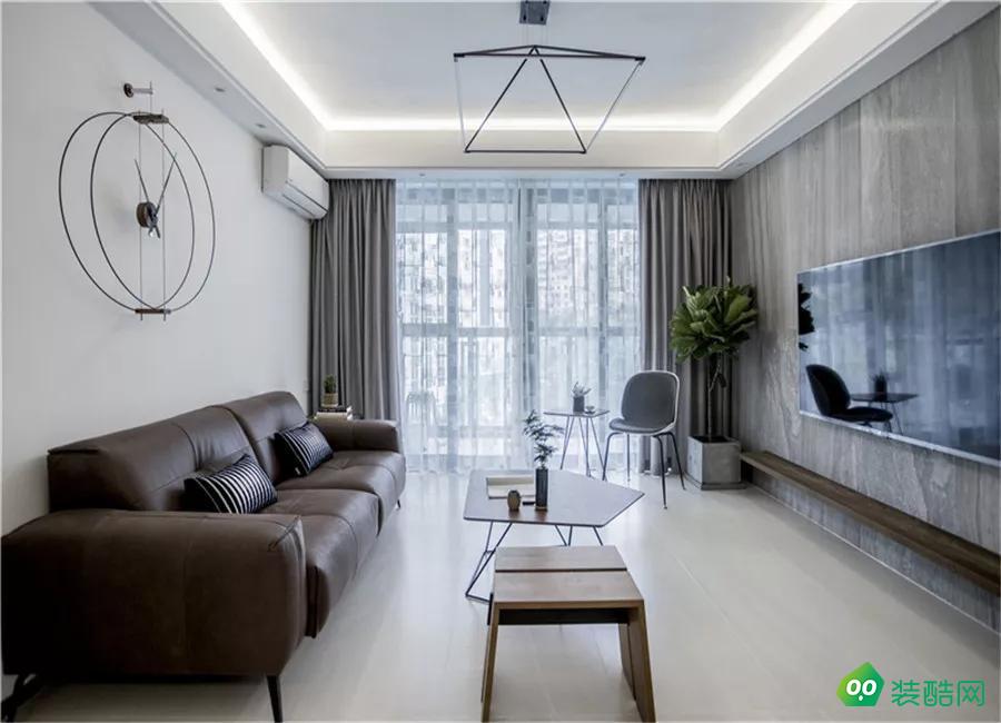上海105平米三居室现代风格装修案例效果图