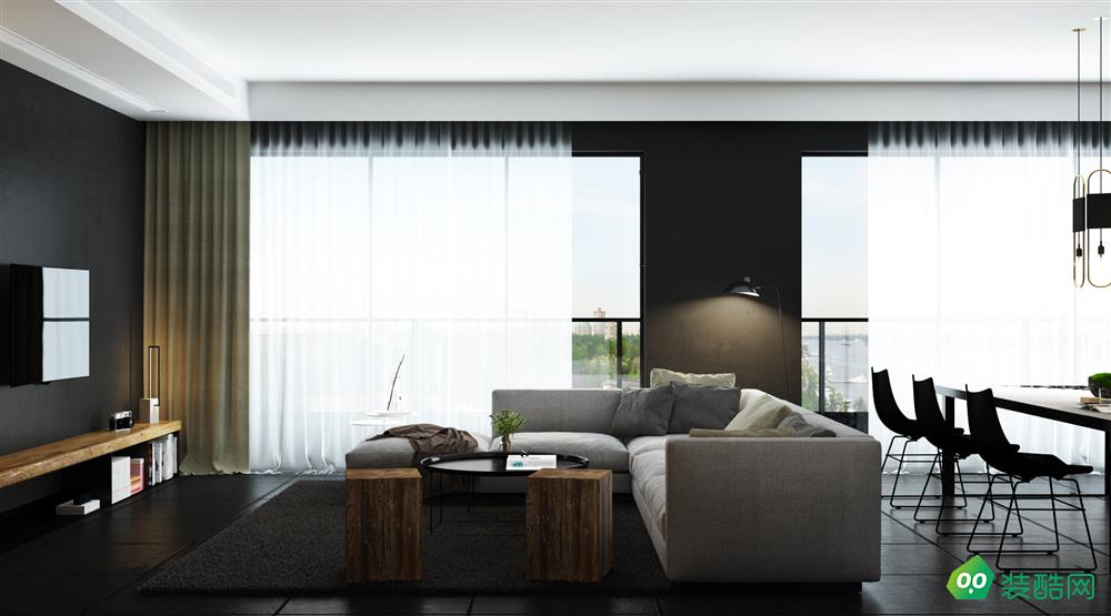 梦想改造家装饰-65平米现代风格一室一厅装修效果图