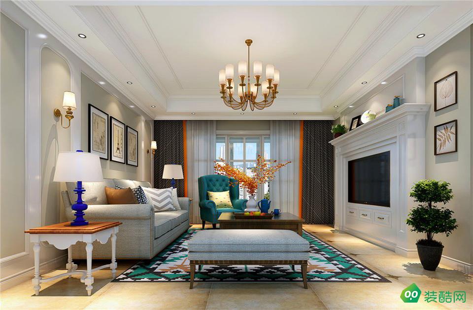 达州127平米美式风格三居室装修案例图片-雅居堂装饰