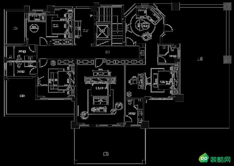 西安170平米现代四室两厅两卫装修效果图