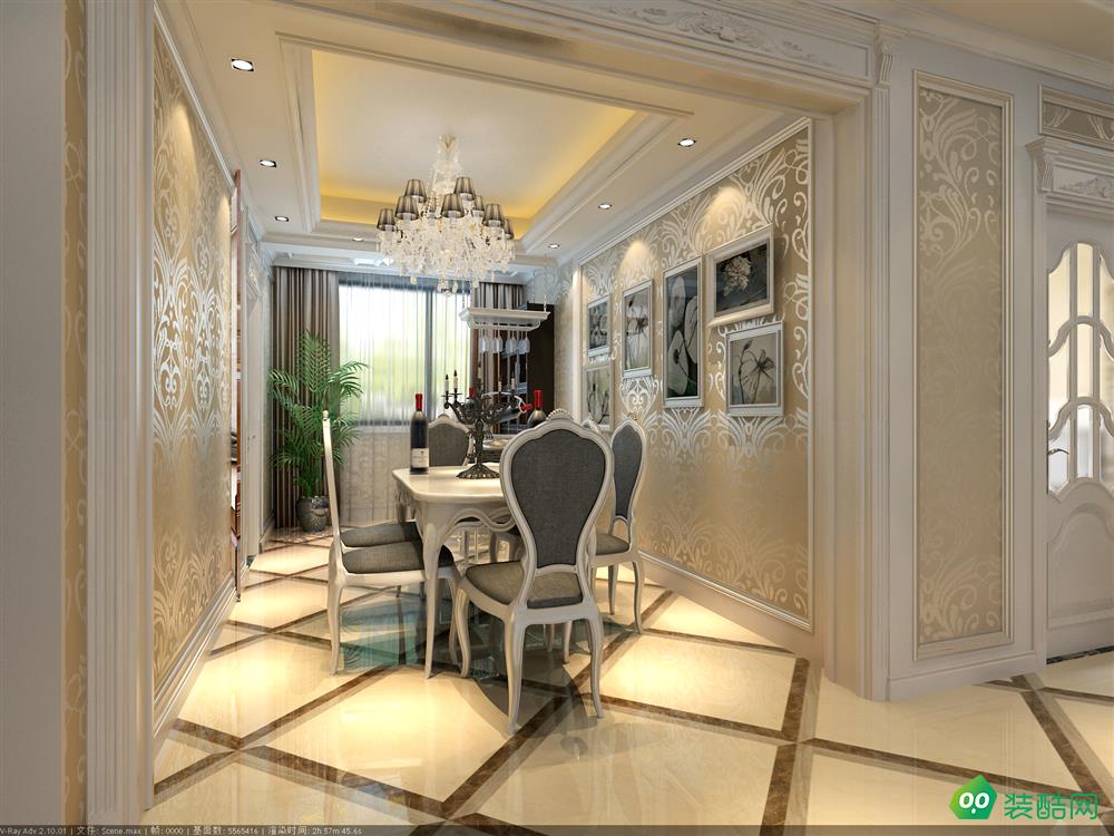 乌鲁木齐135平米西式古典风格三室两厅装修-华宸装饰