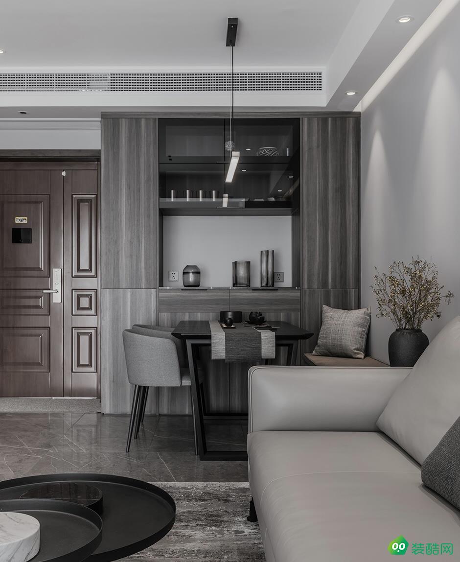 装修效果图 高级黑白灰冷淡风 现代 两室两厅一卫房屋面积:98㎡ 风格