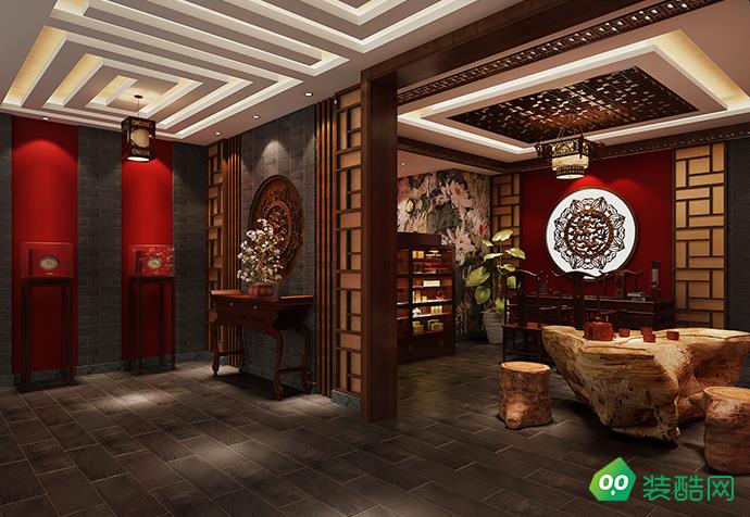 济南200平新中式茶业茶室新中式风格商铺装修案例