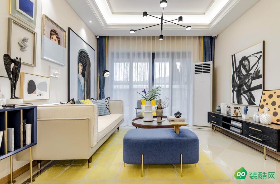 鄂州95平米现代简约风格两室两厅装修效果图-万佳装饰