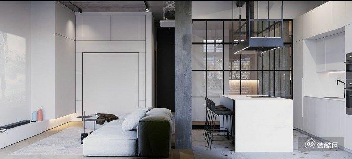 65㎡灰色系公寓设计 打造干练高级的空间