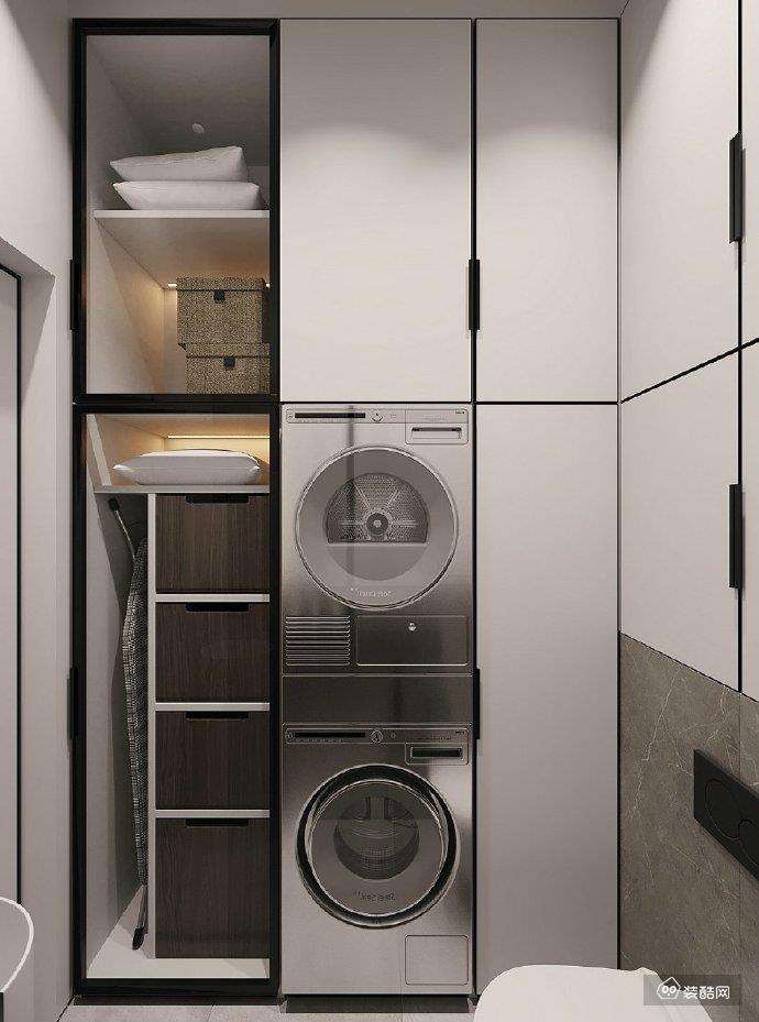65㎡灰色系公寓设计 打造干练高级的空间
