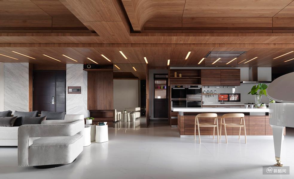 优雅舒适的182�O现代简约四居室，功能与美学兼备